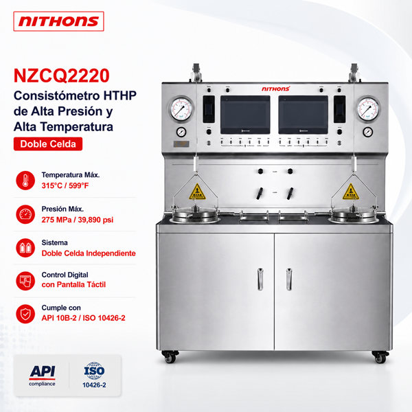 Consistómetro HTHP de Doble Celda 275 MPa