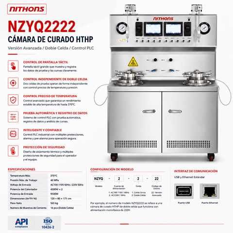 Cámara de Curado de Alta Presión y Alta Temperatura (HTHP) de Doble Celda NZYQ2222