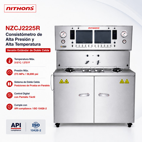 Consistómetro de Alta Presión y Alta Temperatura (HTHP) de Doble Celda NZCJ2225R