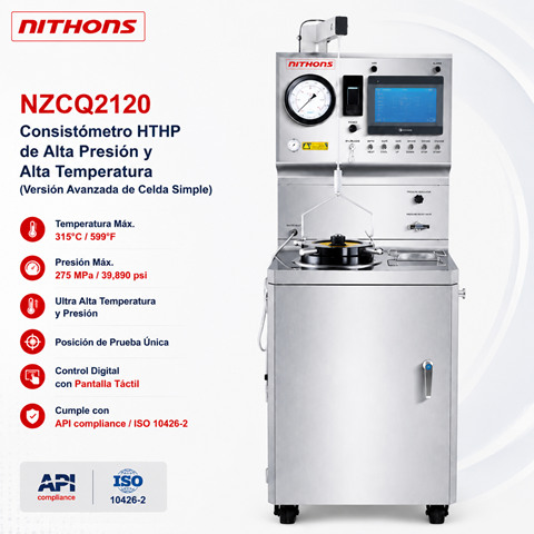 Consistómetro de Alta Presión y Alta Temperatura (HTHP) de Precisión de Una Celda NZCQ2120