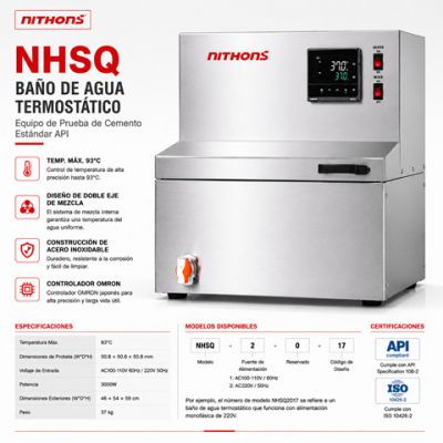 Baño de Agua Termostático de Alta Temperatura para Curado de Cemento Petrolero NHSQ